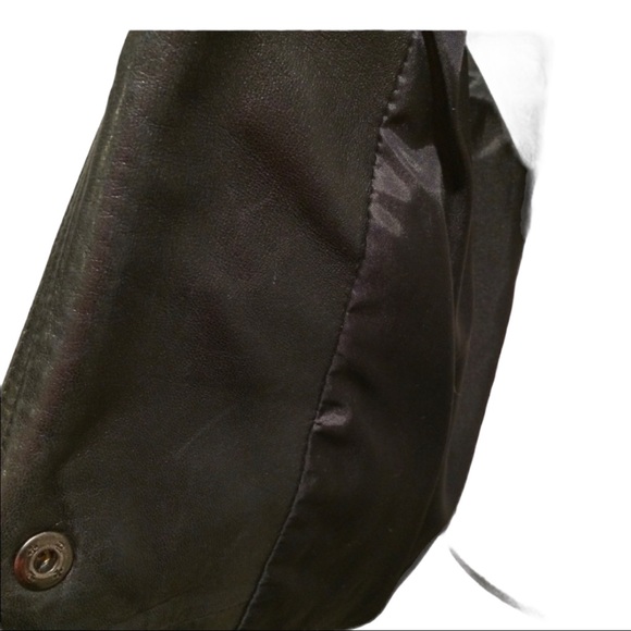 Ann Maria Barrett of Paris Black Leather Jacket Size 14 - Picture 4 of 8